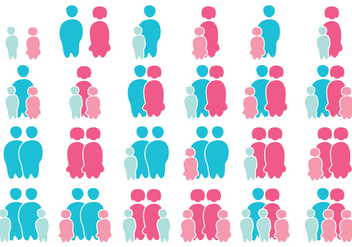 Cute Kind Of Families - Free vector #326661